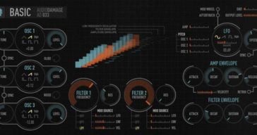 Basic virtual analogue synthesizer by Audio Damage.