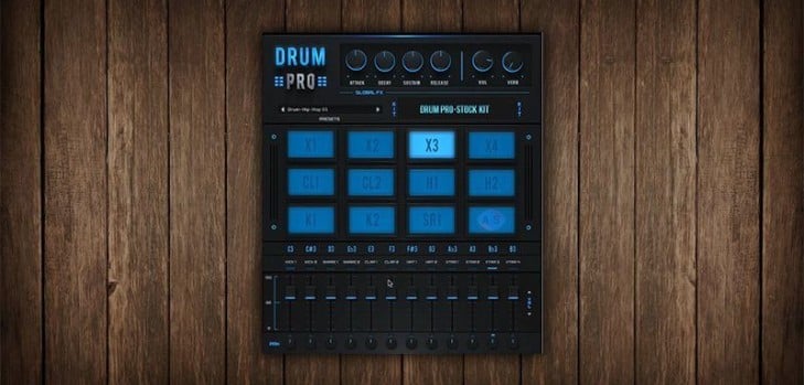 Drum Pro free drum machine VSTi plugin by StudioLinkedVST.