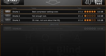 HOFA 4U+ BlindTest Free Track Comparison VST Plugin