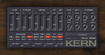 Kern MIDI controlled synthesizer by Full Bucket Music.