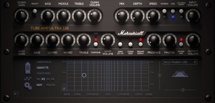 U539 Free virtual guitar amplifier by Mercuriall Audio Software.