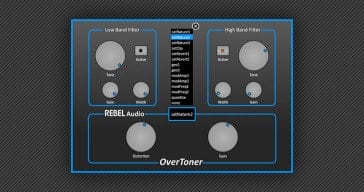 OverToner distortion VST plugin by REBELAudio.