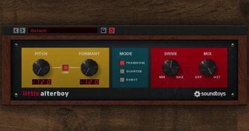 Little AlterBoy free vocal processor by SoundToys.