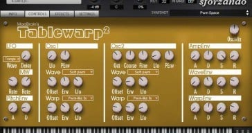 Free TableWarp2 instrument for Plogue sforzando.