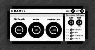 Gravel FREE distortion VST plugin by Taiga DSP.