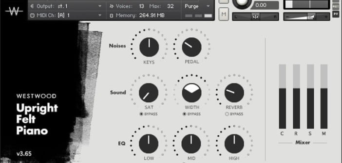 Westwood Releases FREE Upright Felt Piano For NI Kontakt